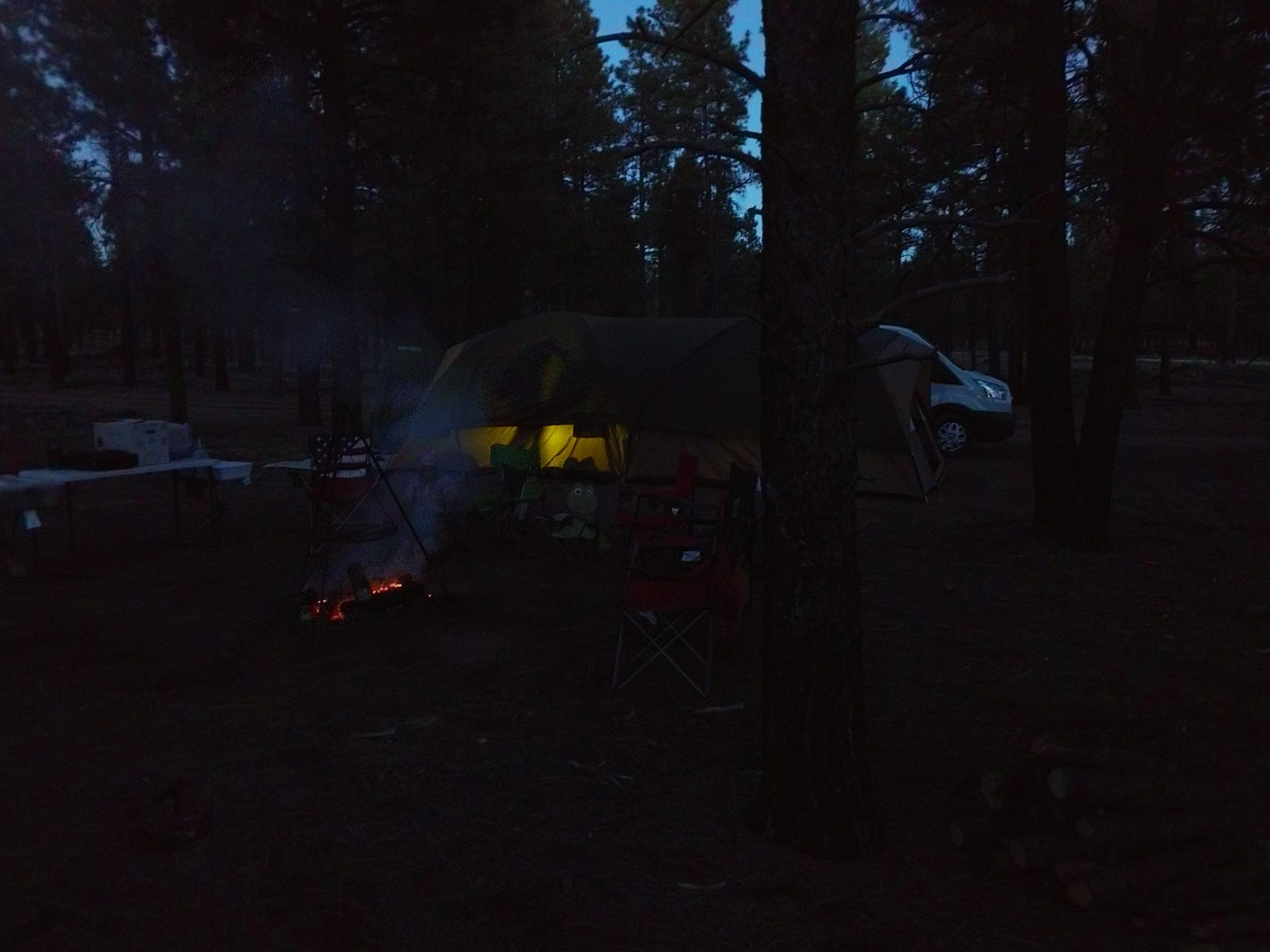 dispersed camping in the woods